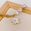 European and American stainless steel spliced flower bracelets, women's jewelry, pearl accessories, fashionable, niche, light luxury, versatile jewelry, titanium steel jewelry Application Scenario